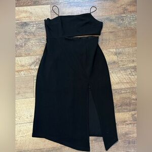 Lulu’s Black Cutout Asymmetrical Women's Dress